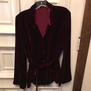 Mes Demoiselles Velvet Vine Red Jacket